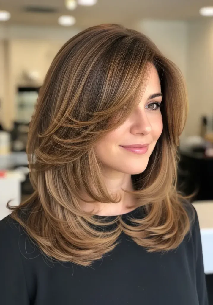 Side Part Layered Haircut for Long Hair Side Part Layered Haircut for Long Hair