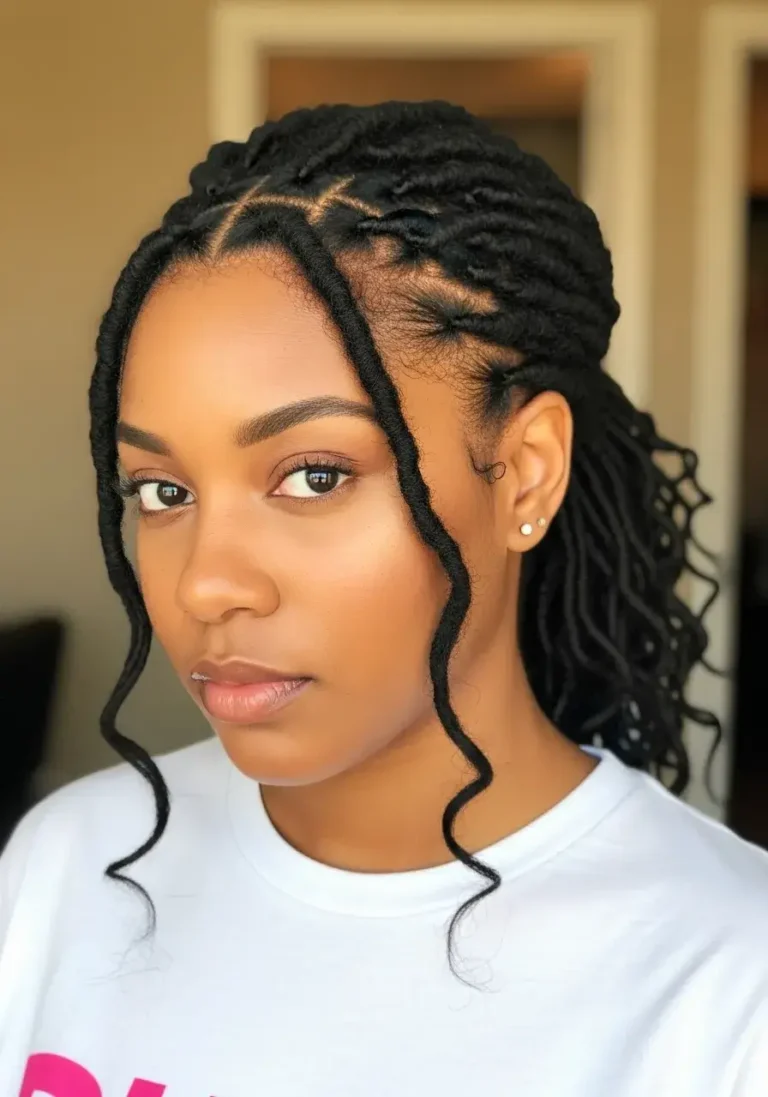 Soft Low Ponytail Locs Hairstyle