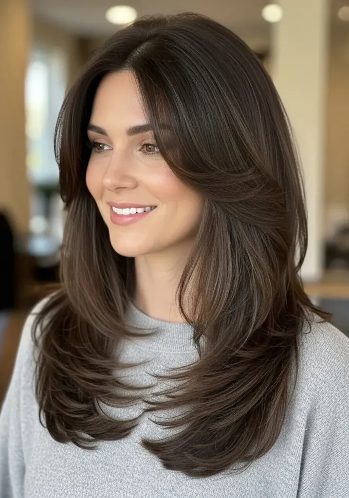 Subtle Choppy Layered Haircut for Long Hair