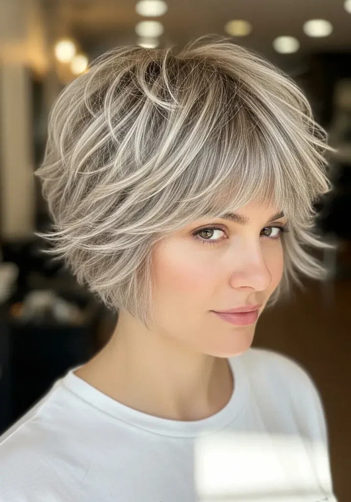 Textured Pixie with Wispy Short Haircut with Bangs Textured Pixie with Wispy Short Haircut with Bangs