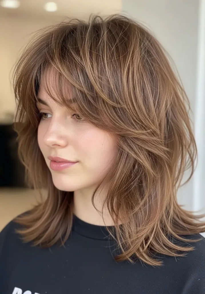Shaggy Layered Medium Haircut for Medium Hair