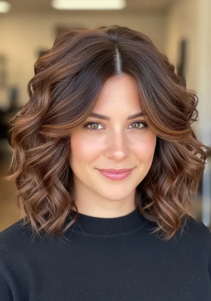 Curly Layered Medium Haircut for Medium Hair