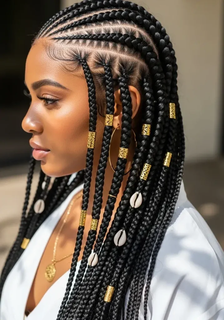 Fulani Braids With Full Extensions Fulani Braids With Full Extensions