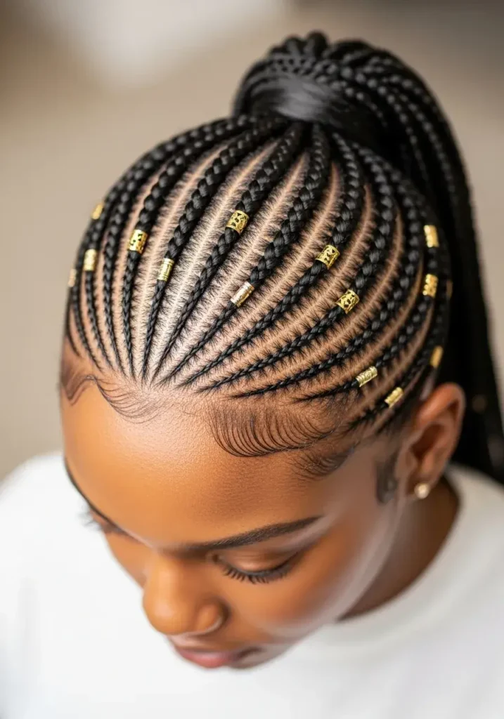 Small Fulani Stitch Braids Small Fulani Stitch Braids