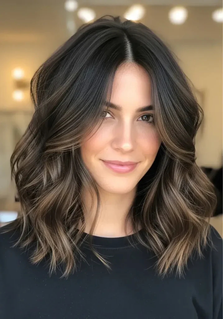 Textured Layered Long Bob Haircut