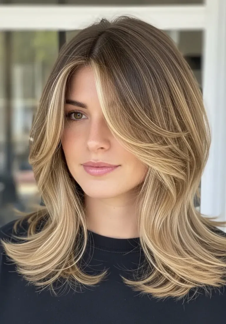 Textured Layers with Subtle Highlights Haircut