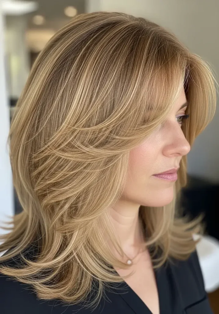 Feathered Medium Layered Haircut