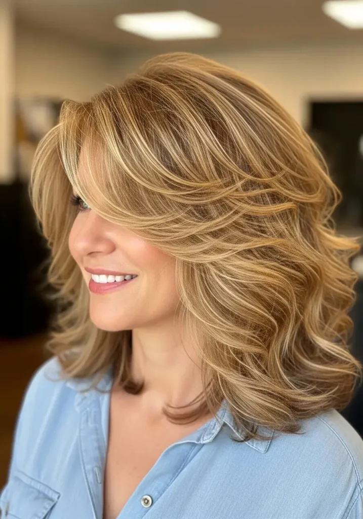 Voluminous Medium Length Layers Haircut