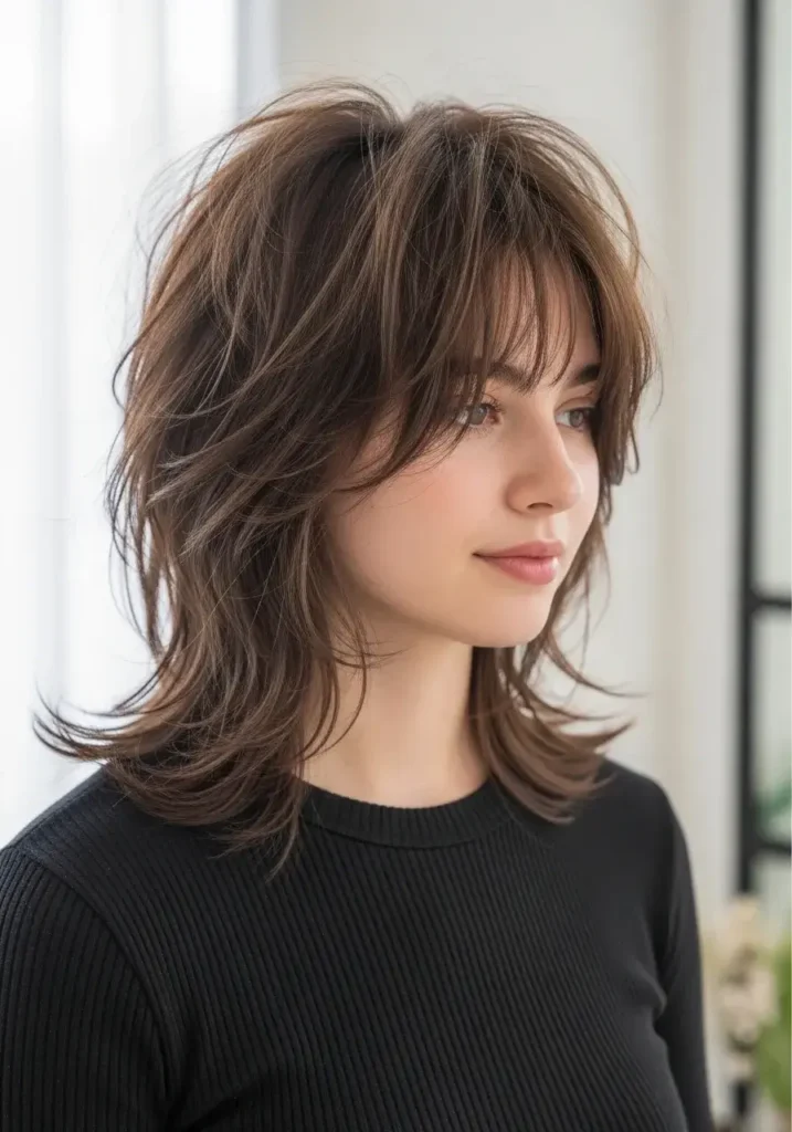 Choppy Medium Length Layers Haircut