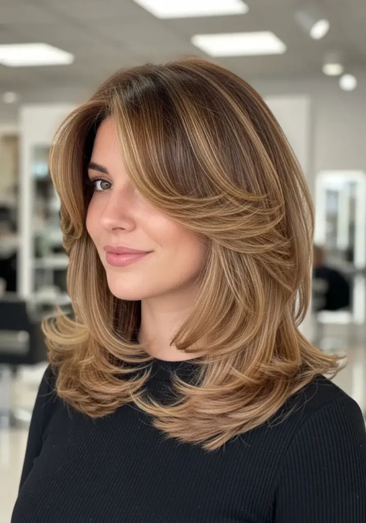 Layered Haircut for Thick Hair Medium Length Haircut