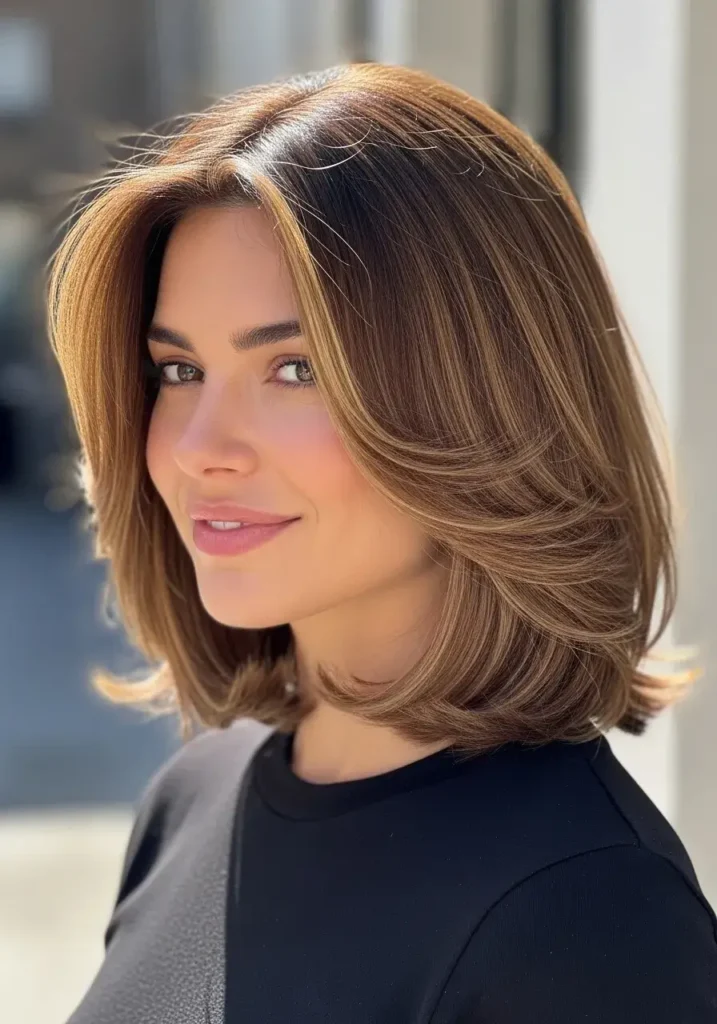 Long Bob with Gentle Face-Framing Layers Haircut
