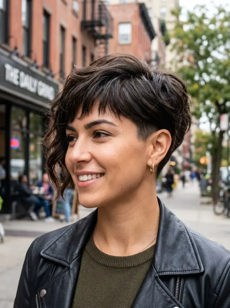 Asymmetrical Short Cut Haircut for Thick Hair