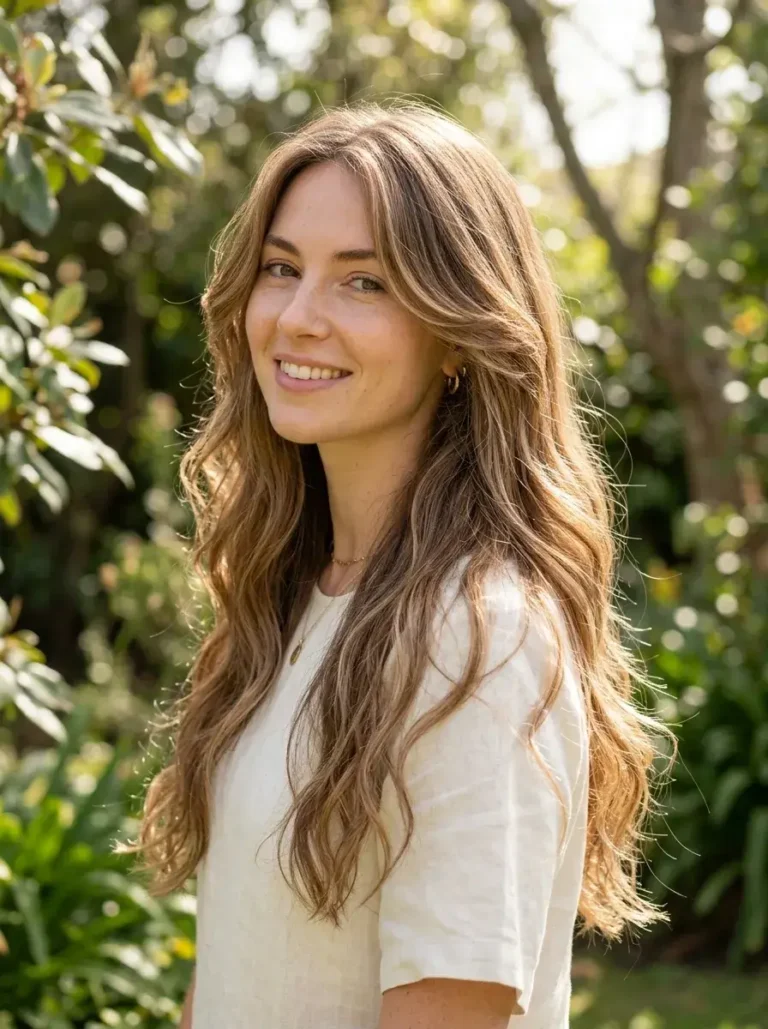 Long Layers with Natural Flow Hairstyle for Thin Wavy Hair