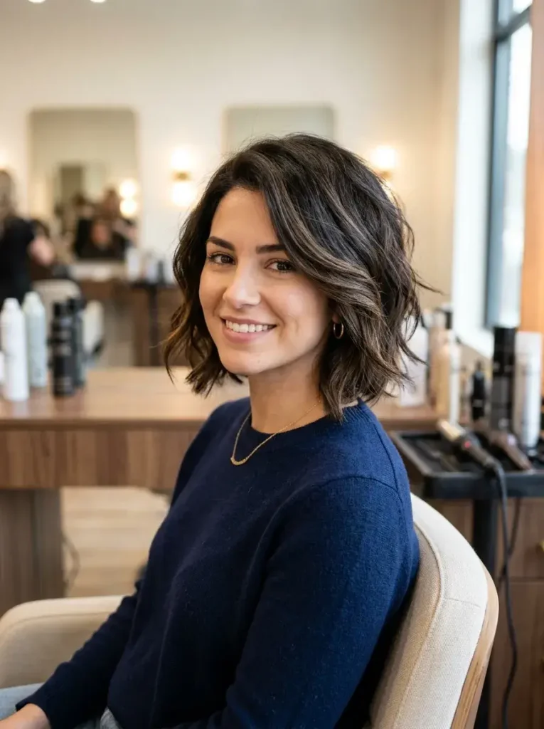 Soft Layered Bob Haircut for Thick Hair