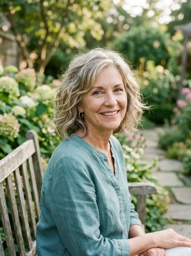 Wavy Textured Bob Haircut for Women Over 60