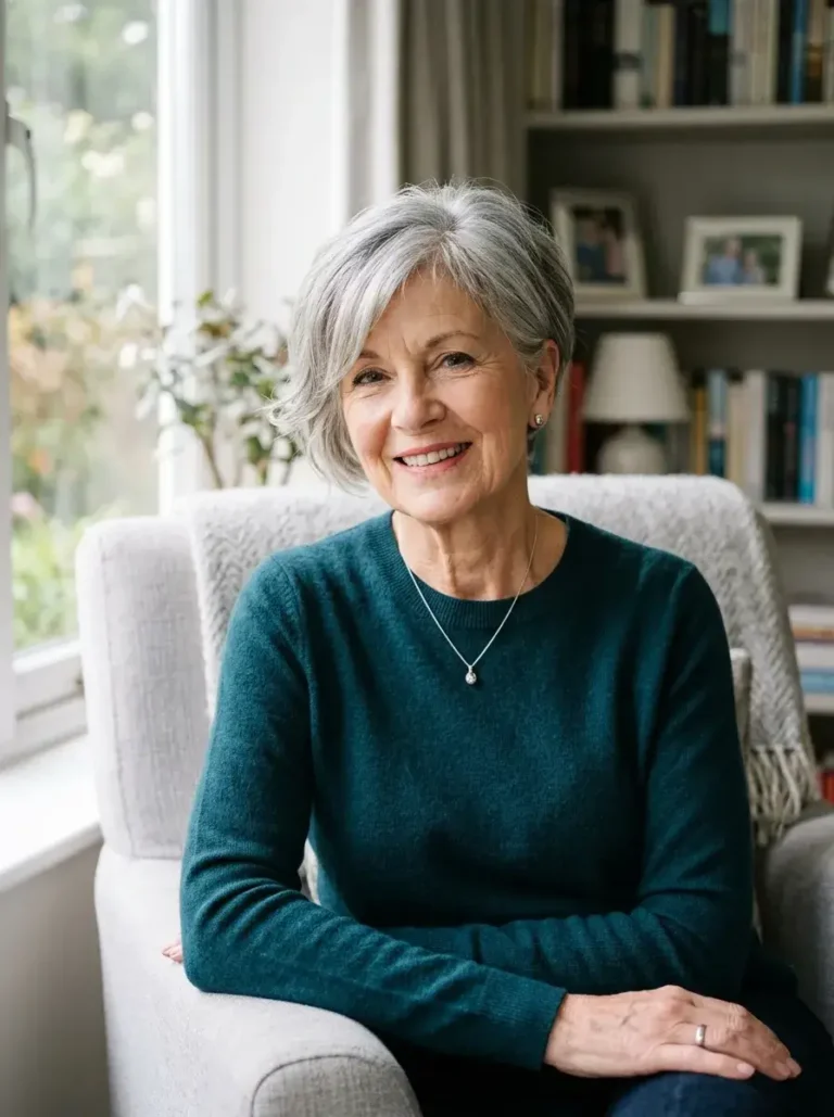Soft Asymmetrical Pixie Haircut for Women Over 70
