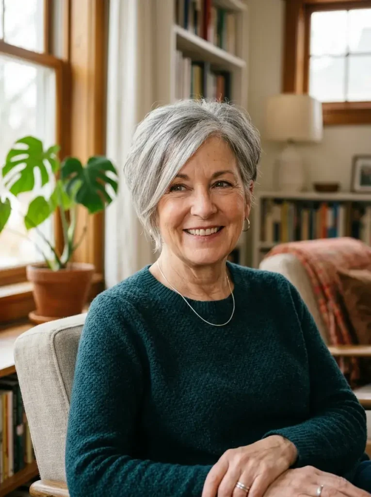 Pixie with Extended Side Layer Haircut For Over 60
