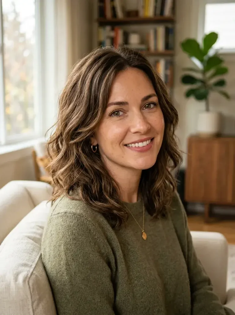 Shoulder Length Textured Lob Haircut for Women