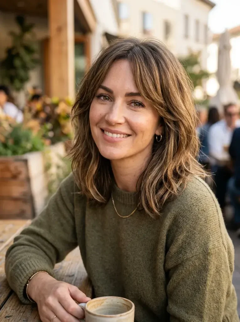 Textured Lob with Face Framing Layers Haircut for Women Textured Lob with Face Framing Layers Haircut for Women