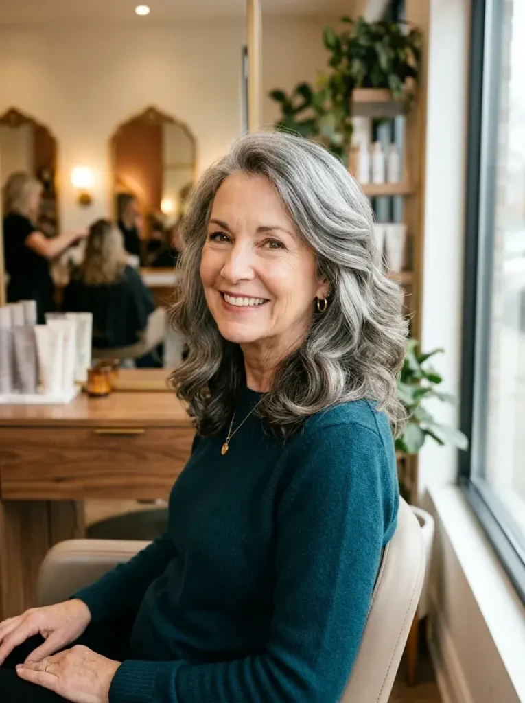 Blow Out Inspired Waves Haircut For Over 60