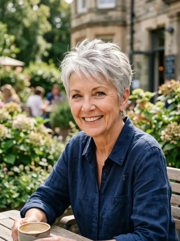 Airy Spiked Silver Pixie Short Haircuts for Women Over 60 with Thin Fine Hair Airy Spiked Silver Pixie Short Haircuts for Women Over 60 with Thin Fine Hair
